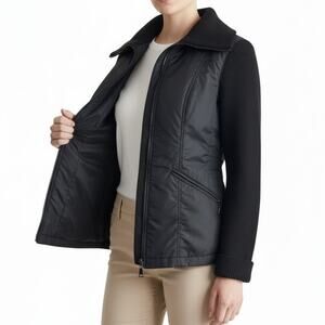 SISLEY Black Lined Jacket Made in Italy, XS